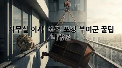 사무실 이사 📦 완벽 포장! 부여군 꿀팁 대방출 🍯